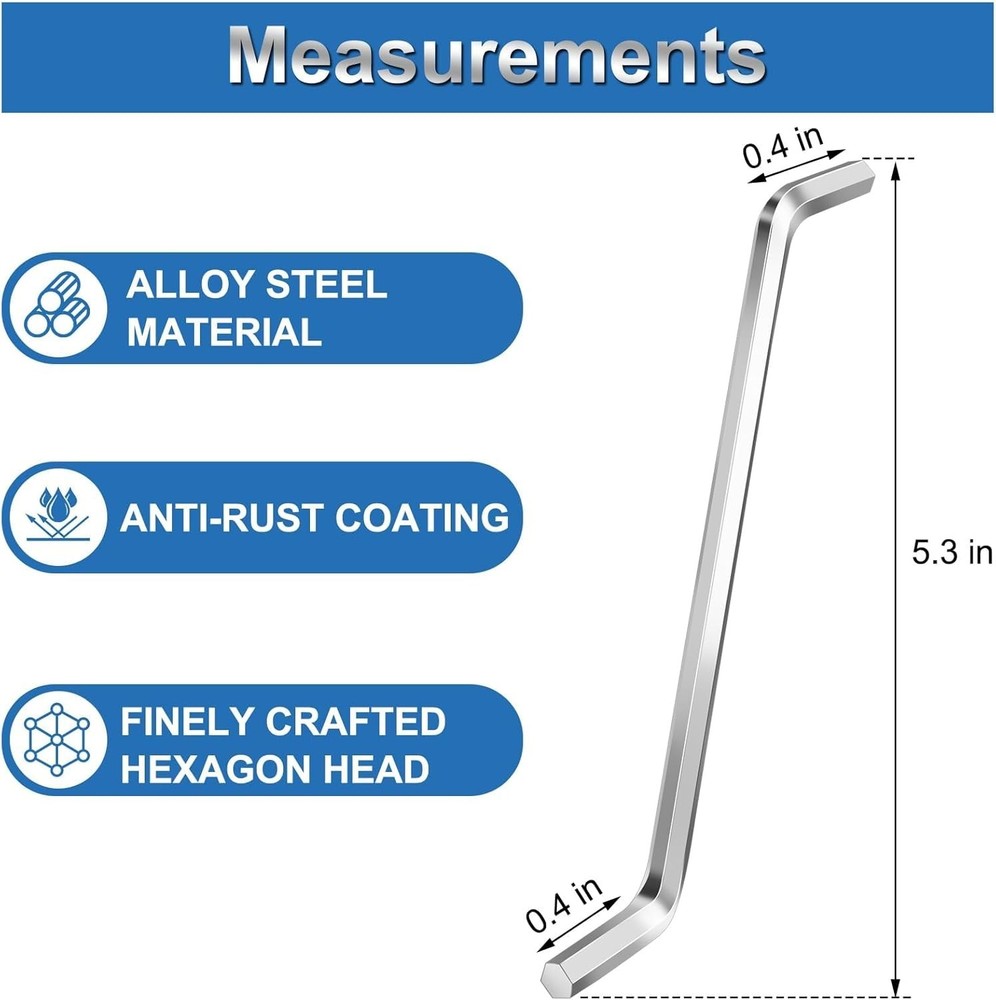 Garbage Disposal Wrench Stainless Steel Unjamming Tool for Insinkerator Silver