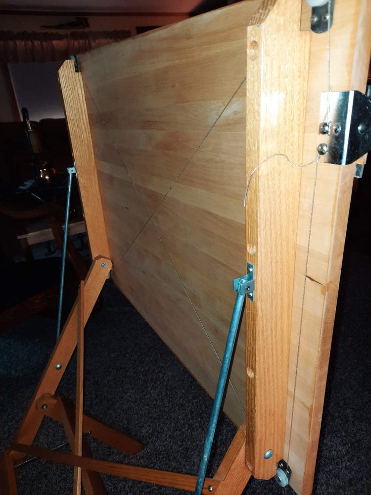 Pine-Top Wooden Drafting / Drawing Table w/Parallel Arm