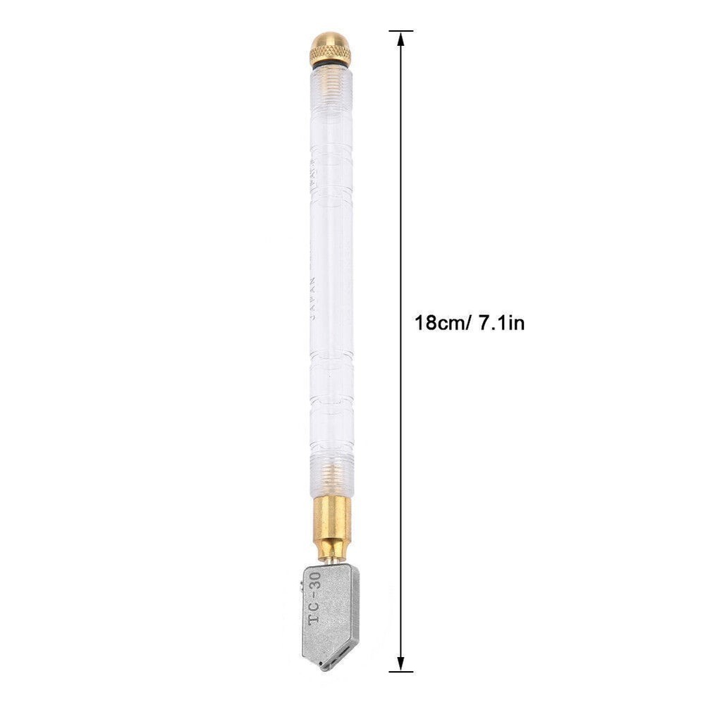 Oil Feed Glass Cutter Professional Plastic Handle Glass Cutting Tool