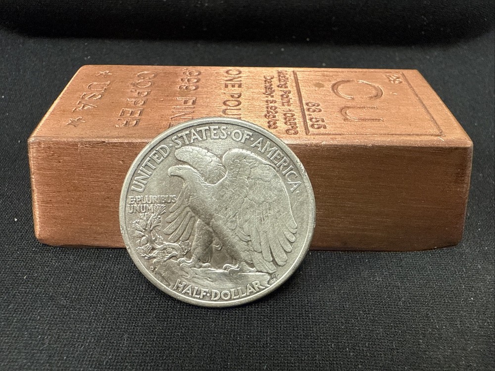 1938 d walking liberty half dollar xf