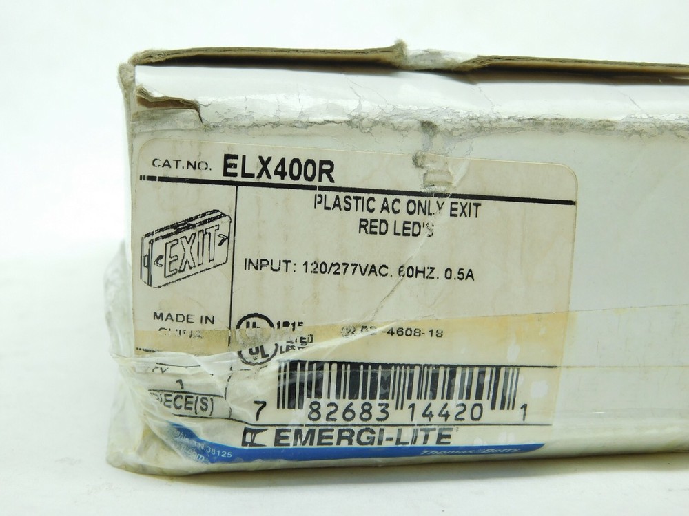 Thomas & Betts LED Double Sided Exit Sign Model - ELXN400R Plastic AC RED LV