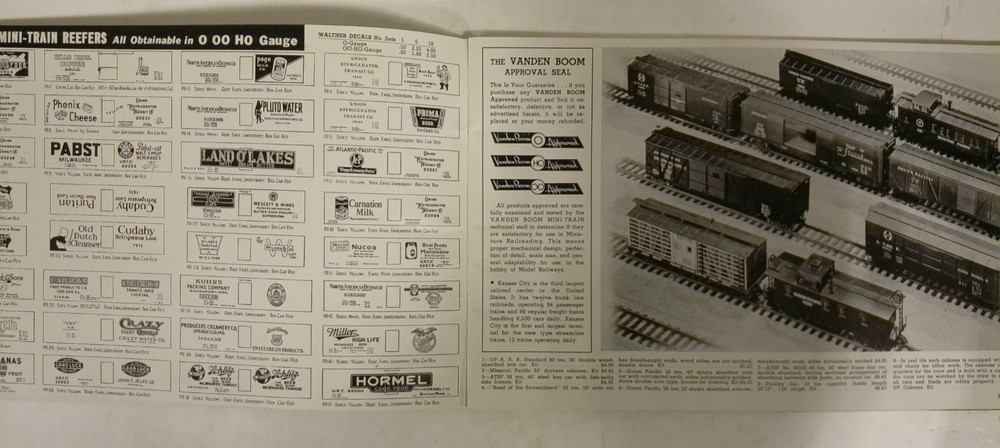 Vanden Boom Mini-Train 1940 Catalog