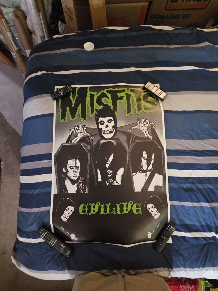 1990s Vintage Evilive Misfits Original Poster