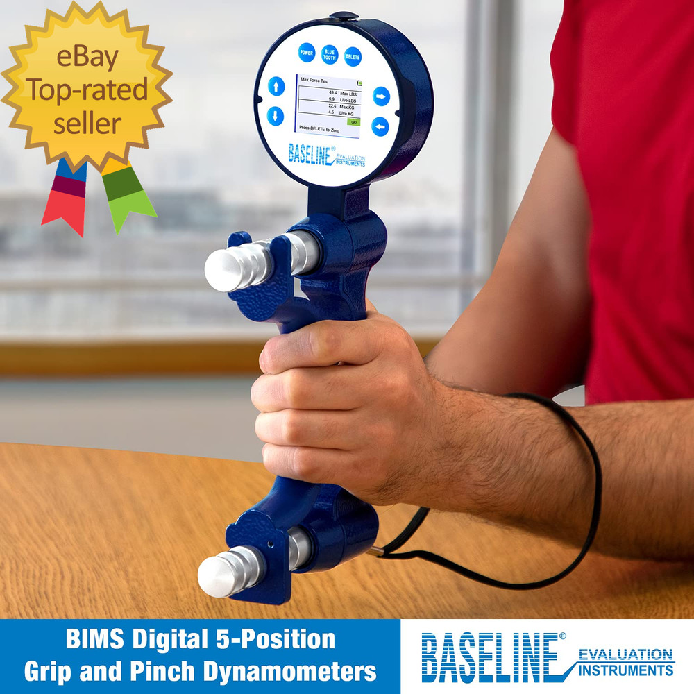 BIMS Digital 5-Position Hand Dynamometer for Grip Strength Testing and Evaluatio