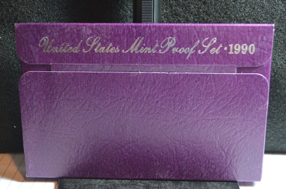 1990 PROOF SET AND COA REPLACEMENT BOX NO COINS GREAT BOX TOP QUALITY