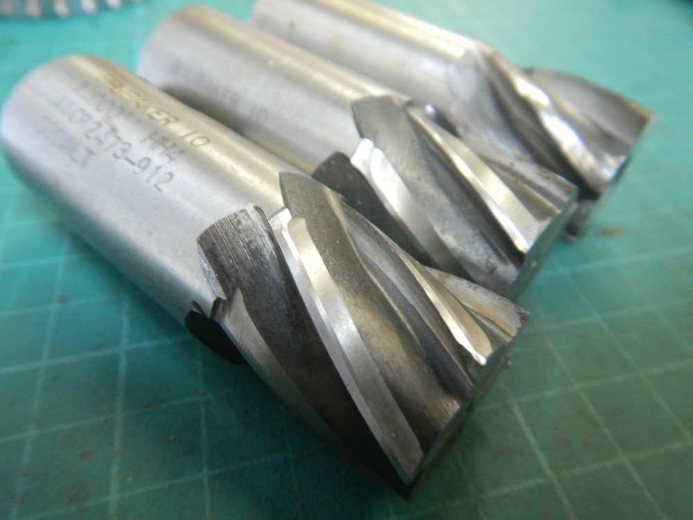 3 Brubaker 1.0" HSS Cobalt 6 Flute End Mills