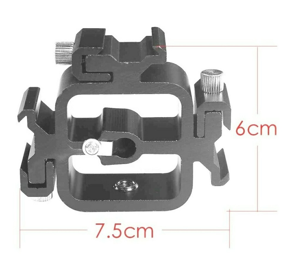 EXMAX 3 Triple Cold Shoe Mount Adapter Camera Flash Bracket