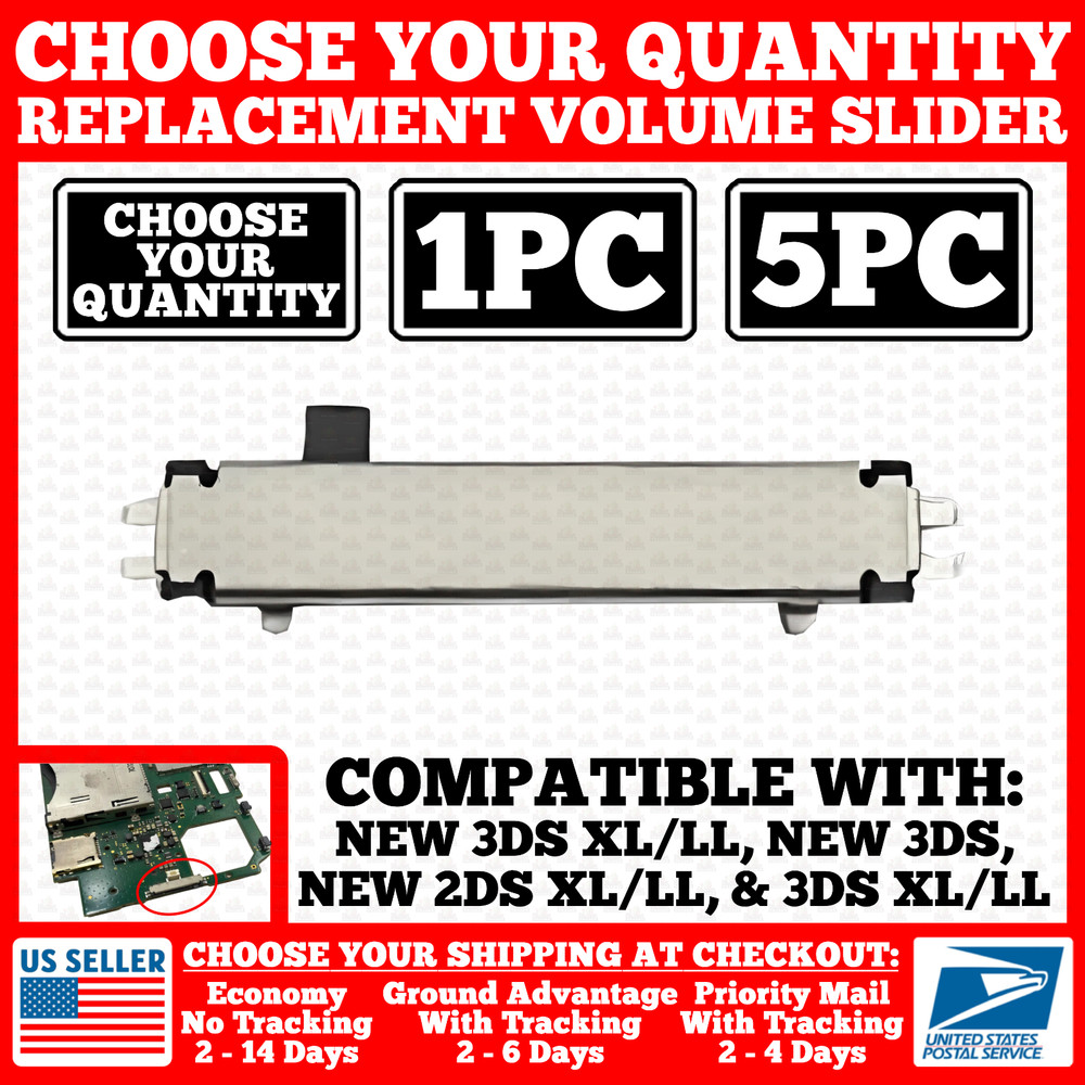 Volume Slider Switch For New/3DS/2DS/XL/LL Console Model Flex Cable Replacement