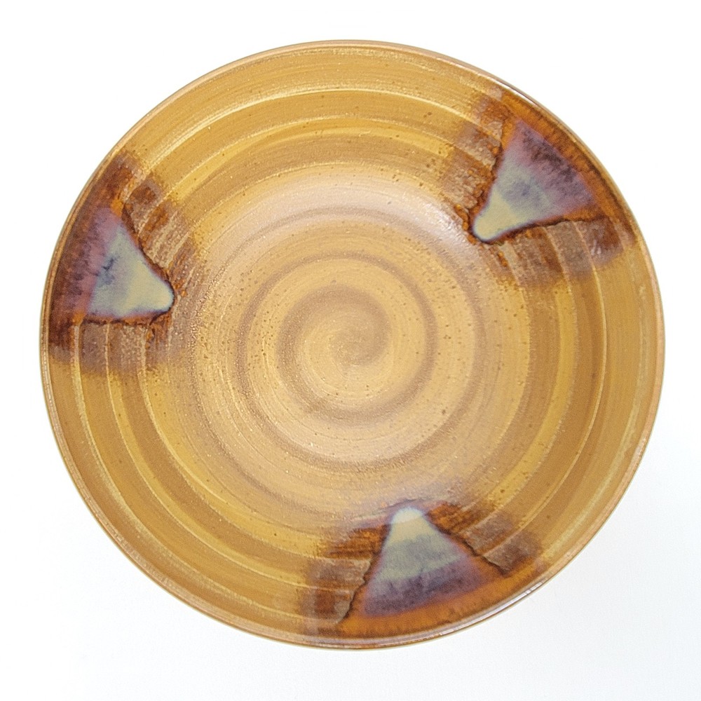 Set of 4 Sango Splash Ceramic Brown Drip Coupe Soup Bowls