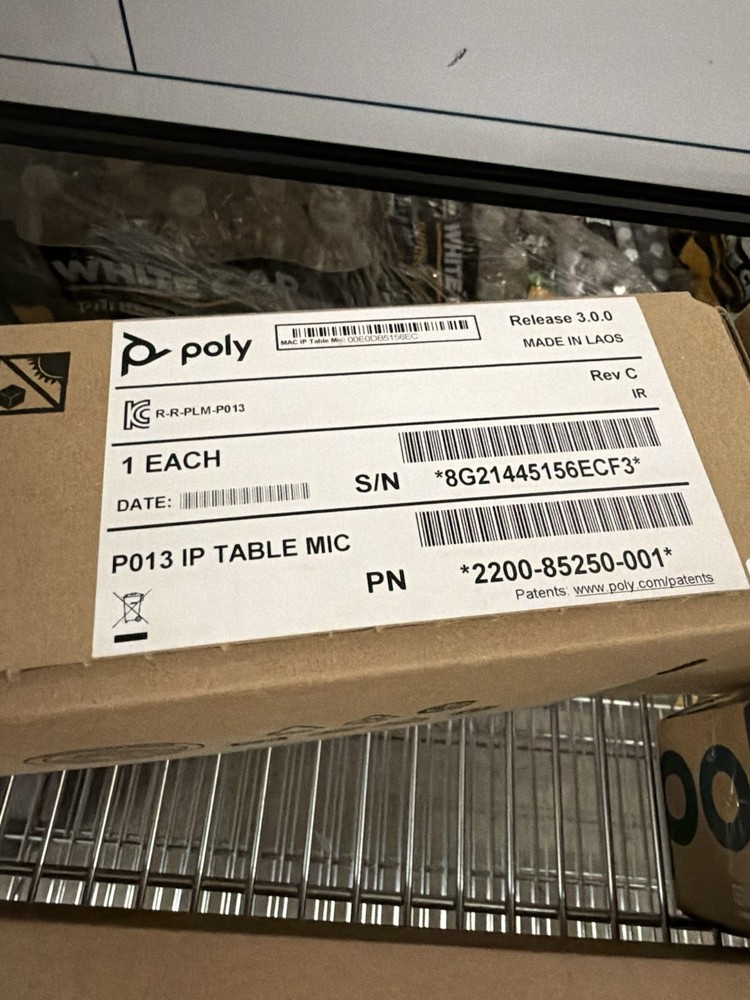 Polycom Poly IP Table Microphone Array: Contains one Array and 25' Cat 5E Shld E