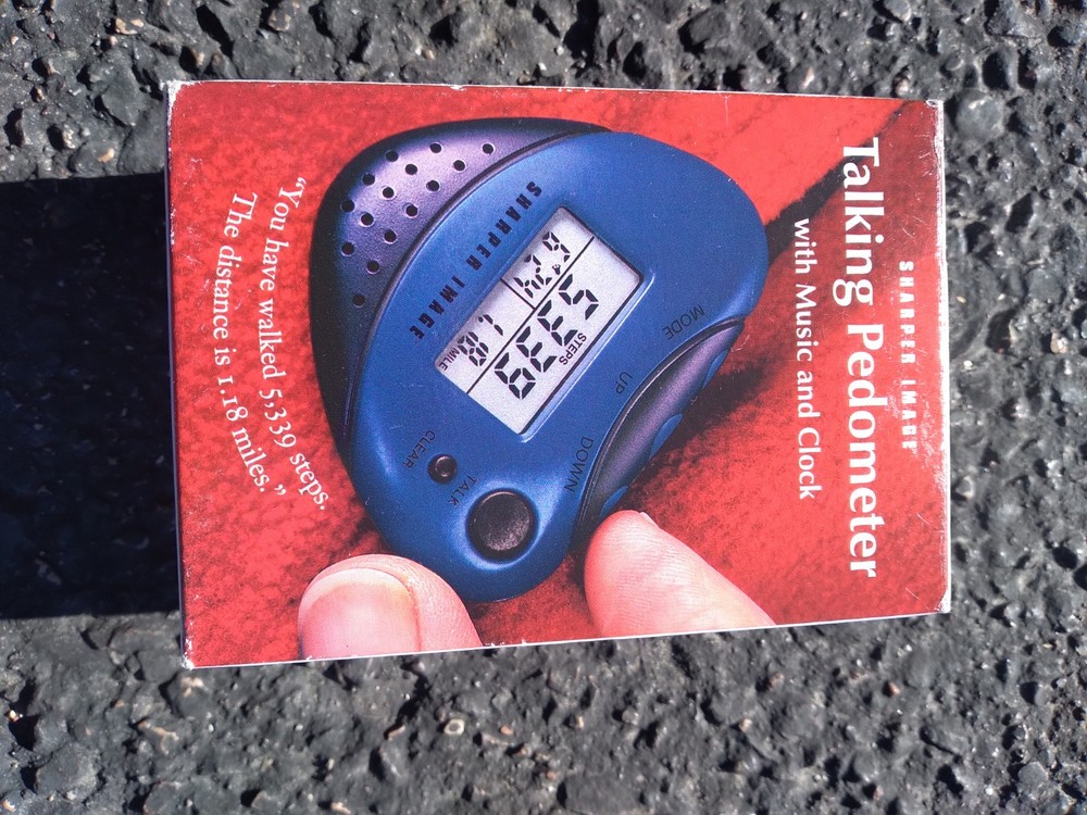 Shaper Image Talking Pedometer with Music & Clock BLUE TESTED
