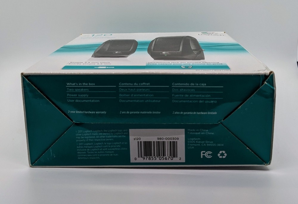 Logitech S-120 Desktop Speaker System Black