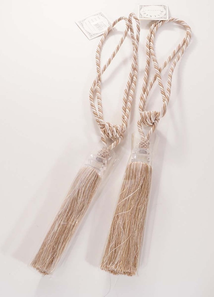 2 24'' Hallmart Collection Arcylic Ivory Tieback Pair