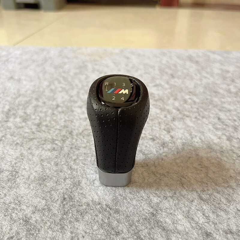 Weighted Black Leather Gear Shift Knob for BMW 5 Speed E30 E36 E46 E34 Free Ship
