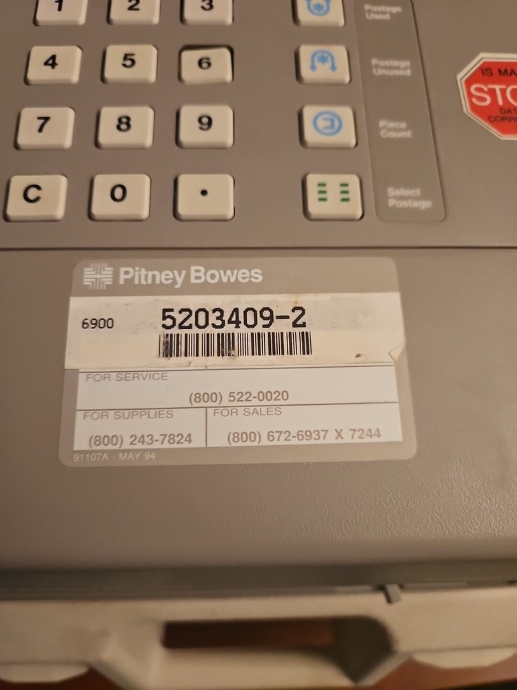 PITNEY BOWES MAIL POSTAGE By PHONE Moeldel 6900