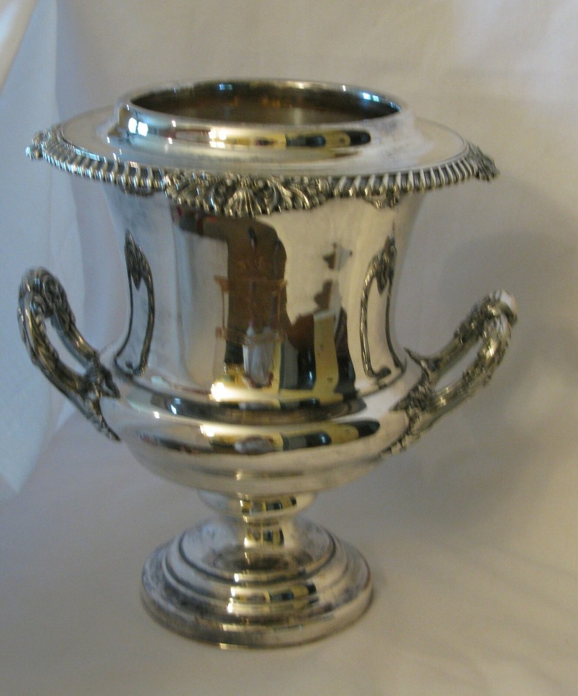PR. REGENCY STYLE SHEFFIELD PLATE WINE COOLERS, c. 1820