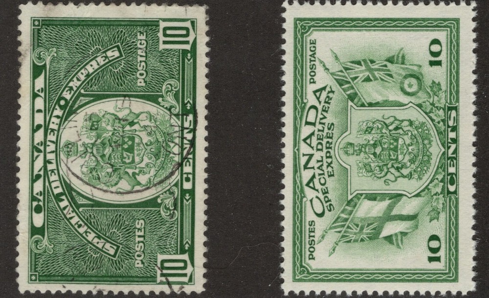 Canada Scott E7 Used and E10 Mint Hinged - CV 6$