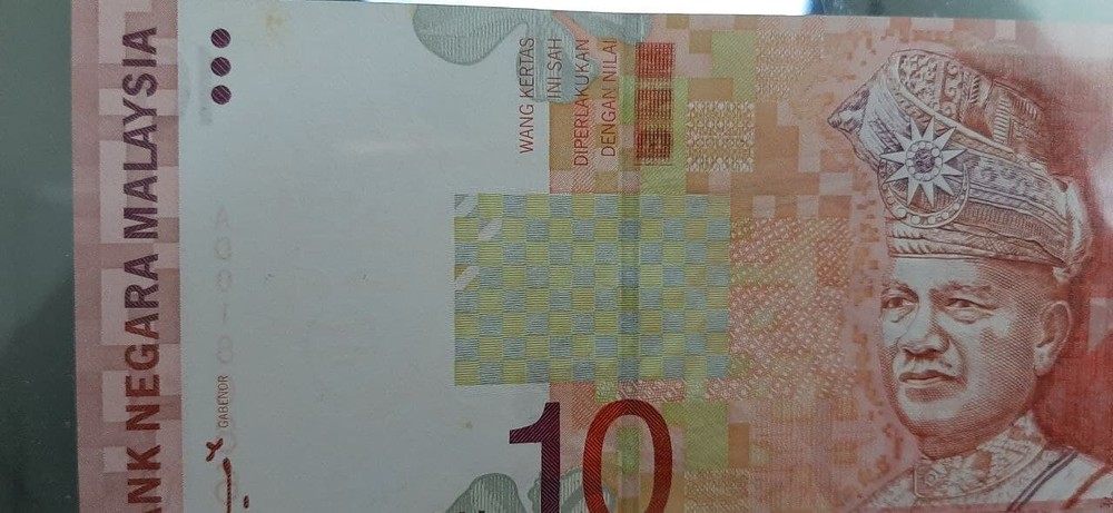 Malaysia uncut sheet 3 in 1 banknote 1997 10 ringgit UNC don