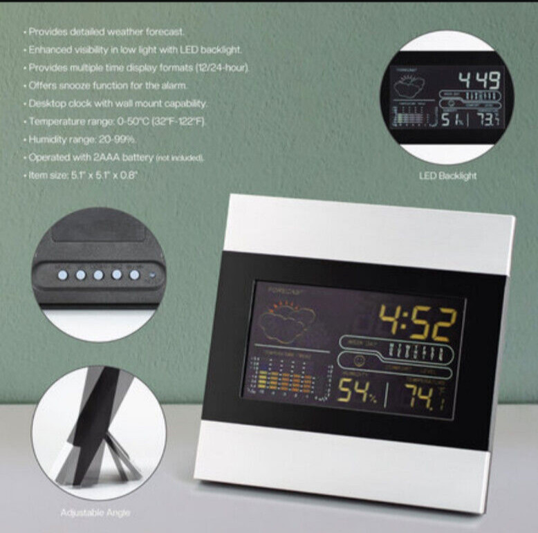 Total Vision Desktop Clock & Weather Station