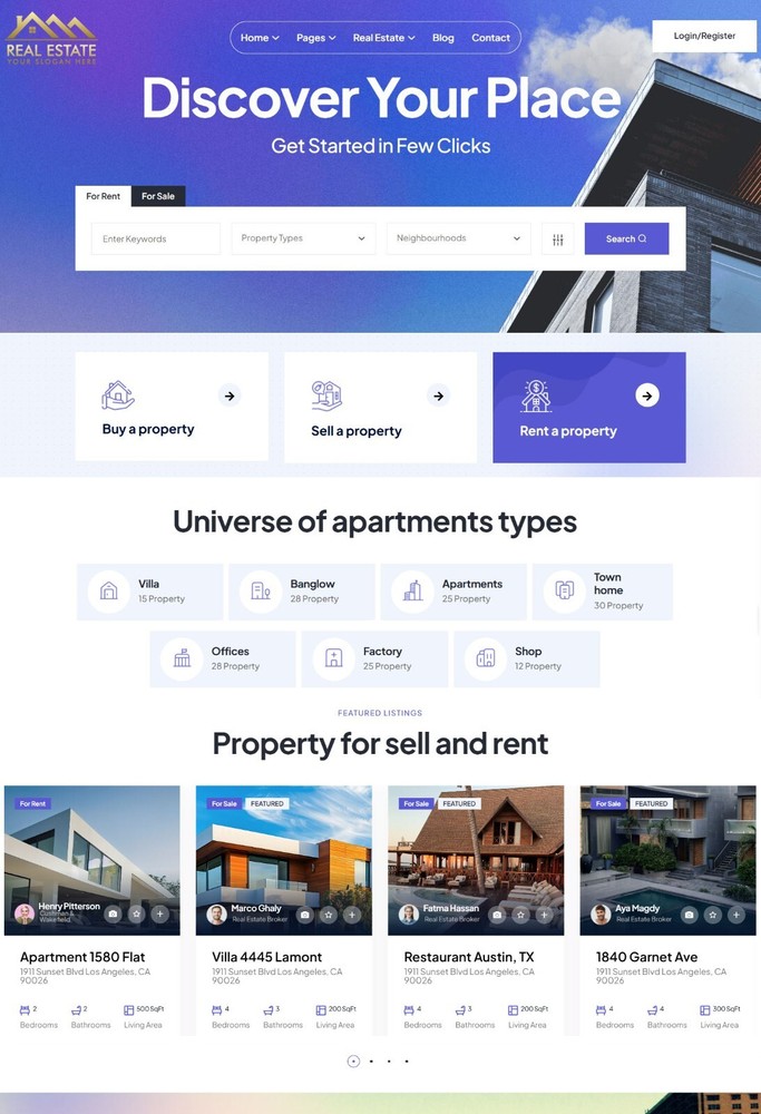 Real Estate Website + Free Installation