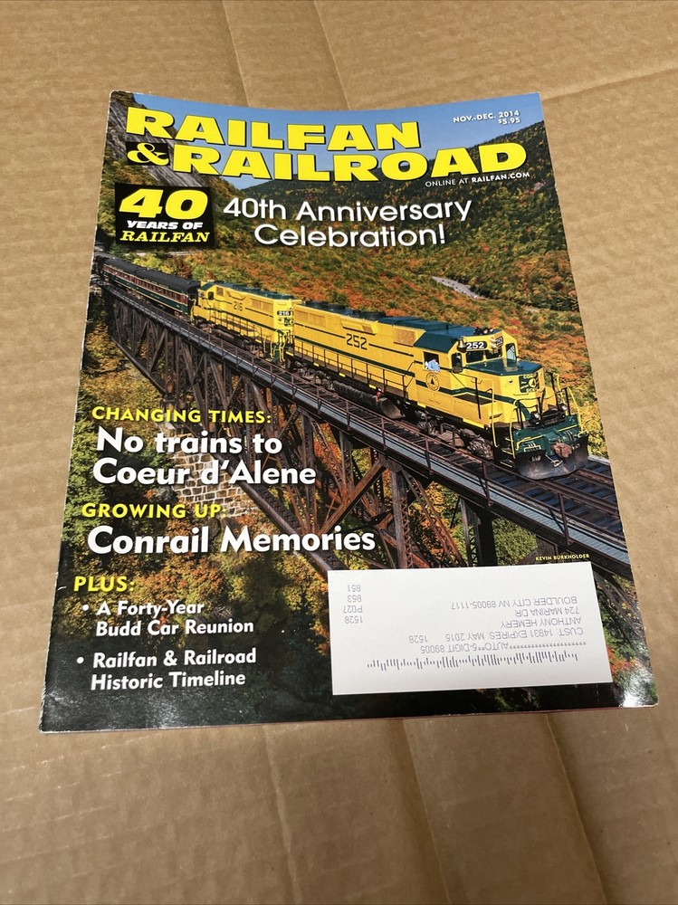 8 issues -Year 2014 RAILFAN & RAILROAD magazines Volume 33 issues 1-12