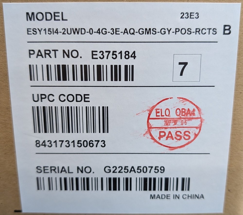 ELO Z30 Android 12 POS Touchscreen Terminal - I-Series 4