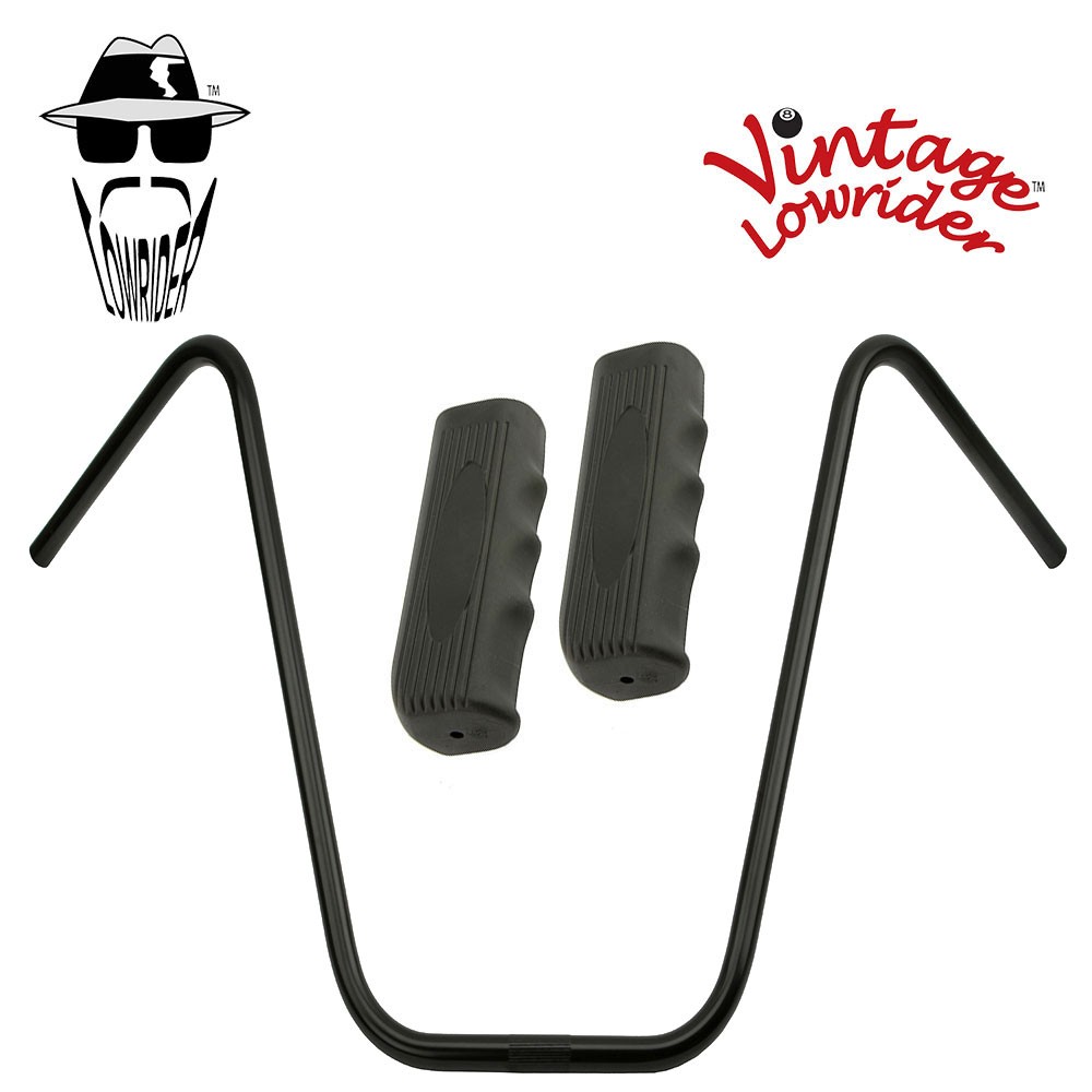 Original Lowrider 19" 22.2 Ape Handlebar Black Custom 120mm Grip Solid/Black