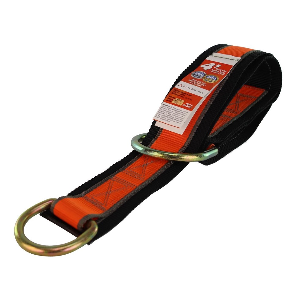 4' Cross Arm Strap, Fall Protection Beam Strap, D-Ring Safety Strap, Beamer