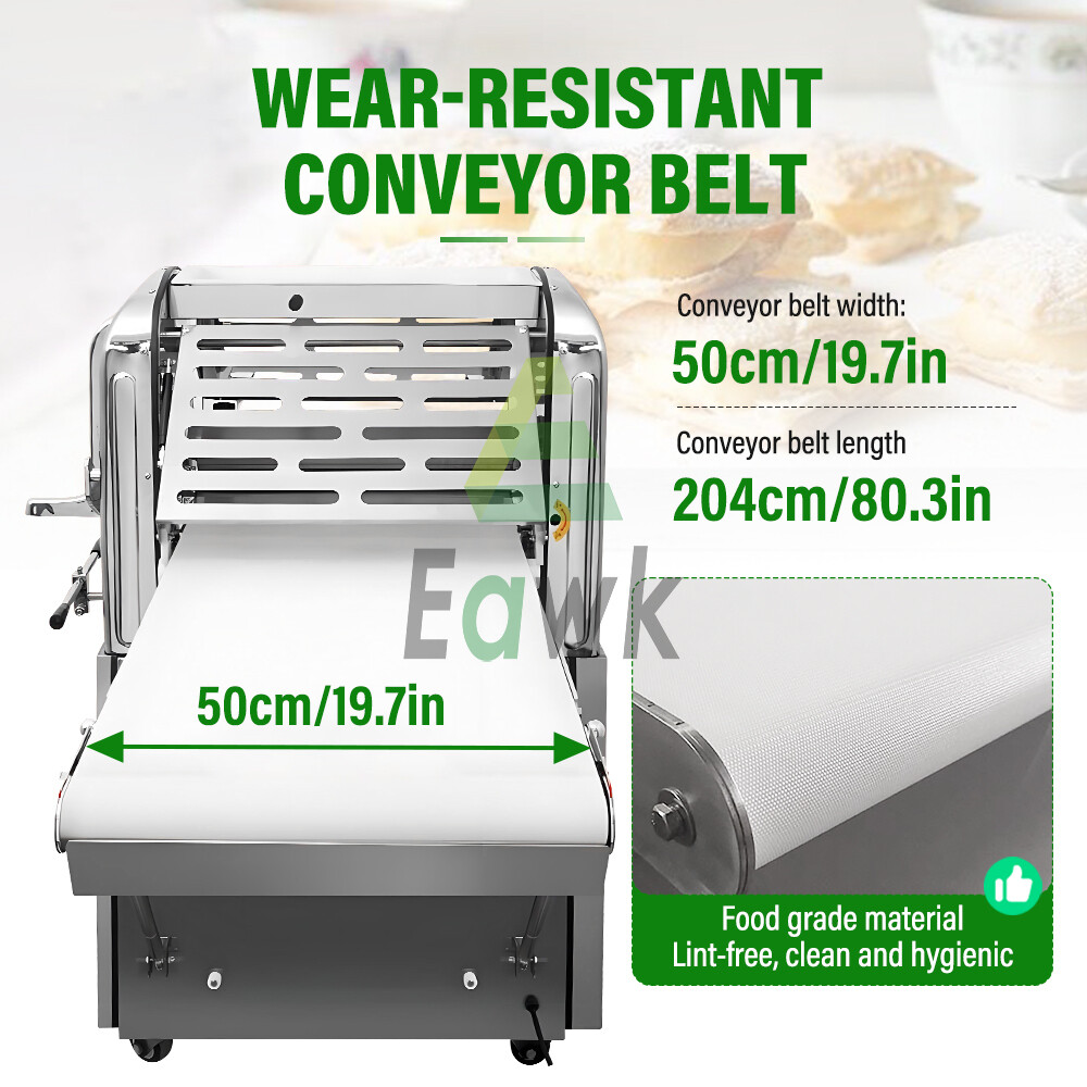 Dough Sheeter Reversible Roller Machine Pastry Bakery Roller Rolling Machine