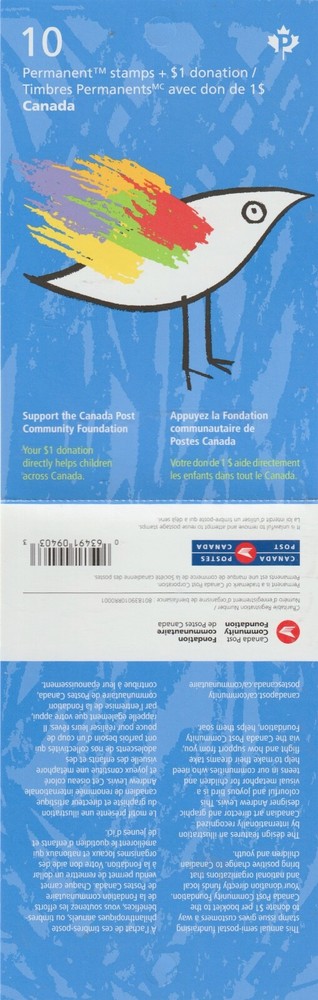 Canada 2016 BK654 #B23-24 Canada Post Community Foundation (Bird) - Unused