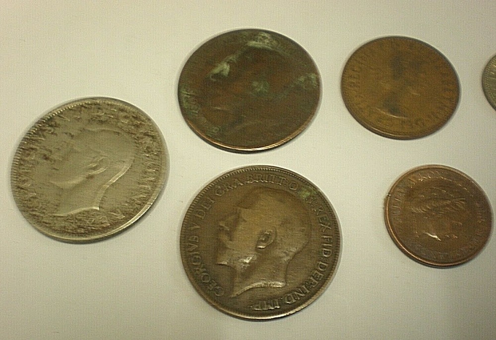 10 Mixed Coins incl 1883 Silver 3d & 1929 Silver 6d (E-GR)