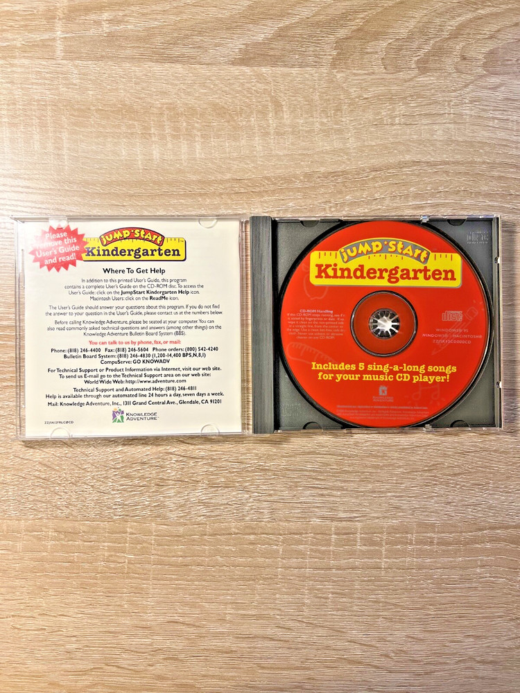 Jump Start Kindergarten Learning Software Knowledge Adventure PC CD-Rom Windows