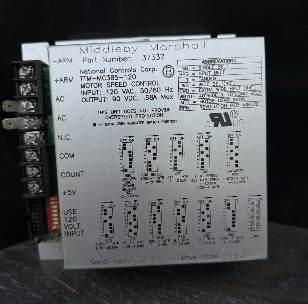 Middleby Marshall OEM Replacement Speed Control Board 37337