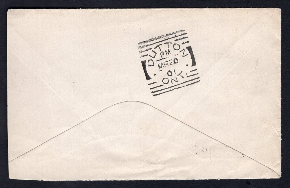 CANADA St Thomas 1901 Advertising Cover to Dutton; Squared Circle Receiver