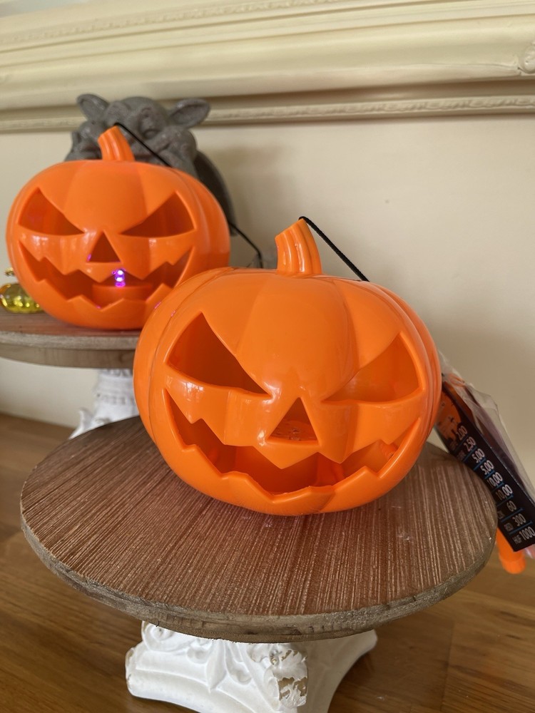 2 x Sound And Changing Light Pumpkin