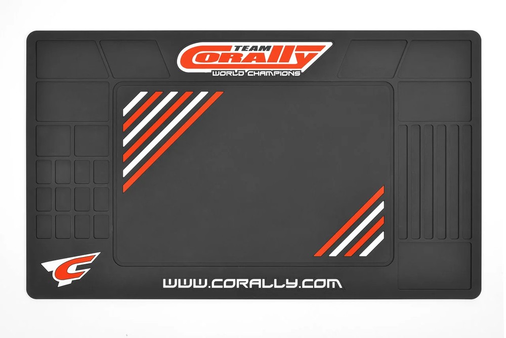 COR90280 TEAM CORALLY RUBBER PIT MAT