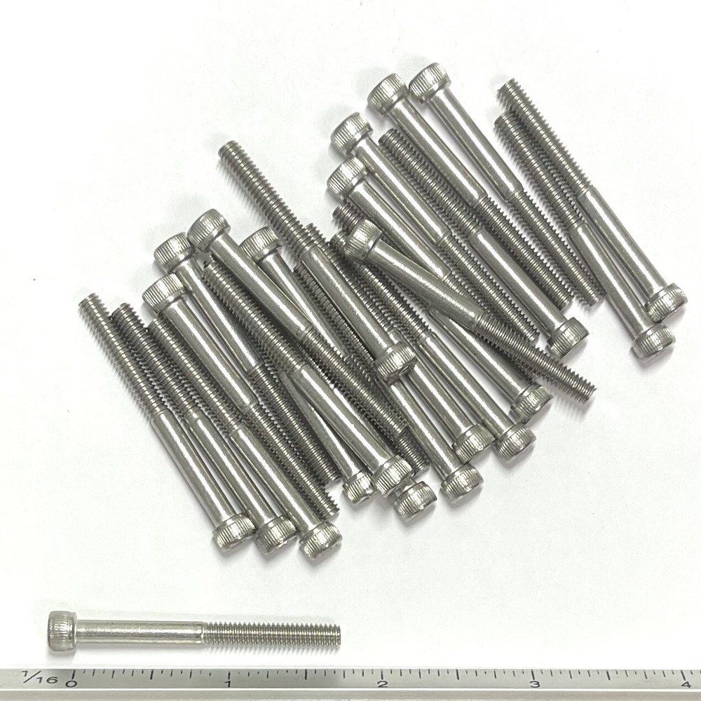 (PKG of 25) 8-32 x 1-3/4" Socket Head Cap Screw, PARTIAL THREAD, 18-8 Stainless