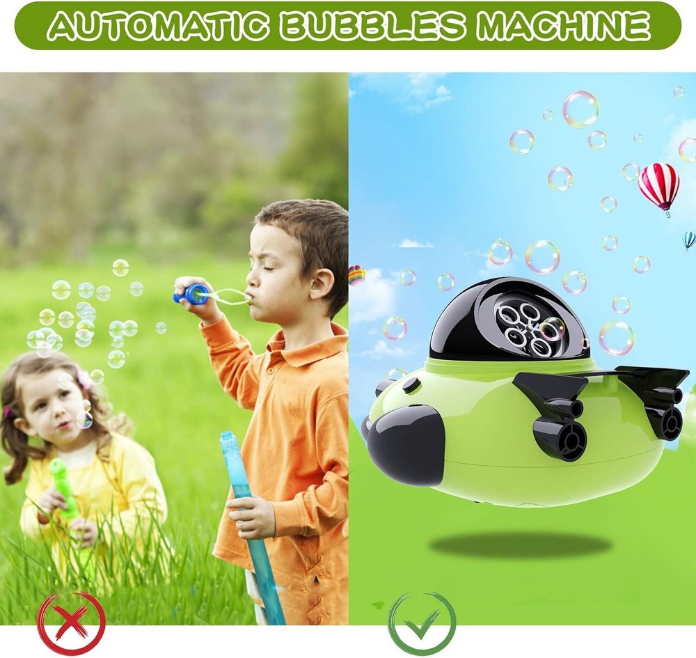 Bubble Machine for Kids Toddler Spaceship, Bubble Blower Machine 2000+ Bubbles