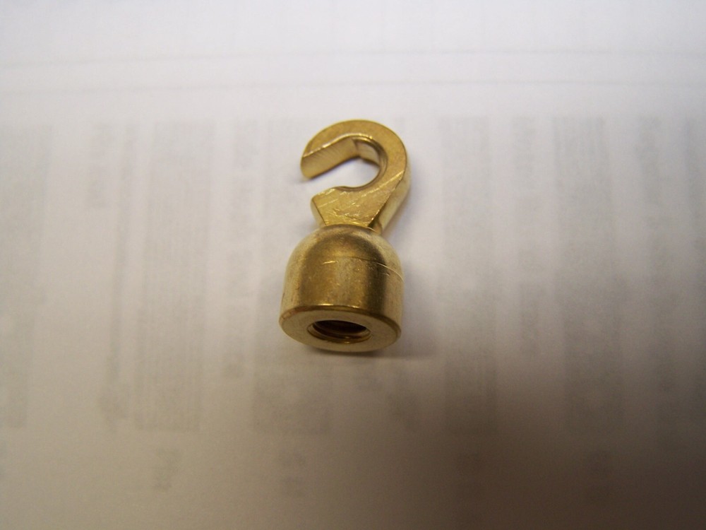 Grandfather clock weight shell hook part #23811, 5mm internal threads