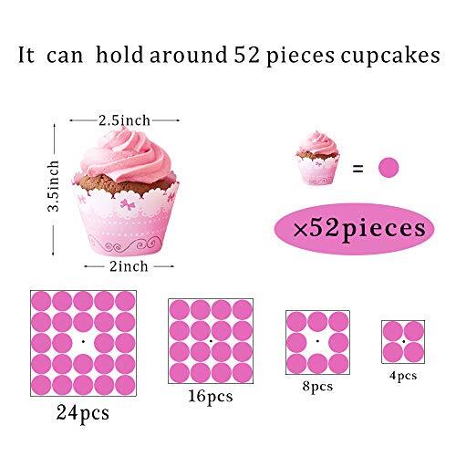 4 Tier Square CUPCAKE STAND Display for LED Light String Multicolored YESTBUY