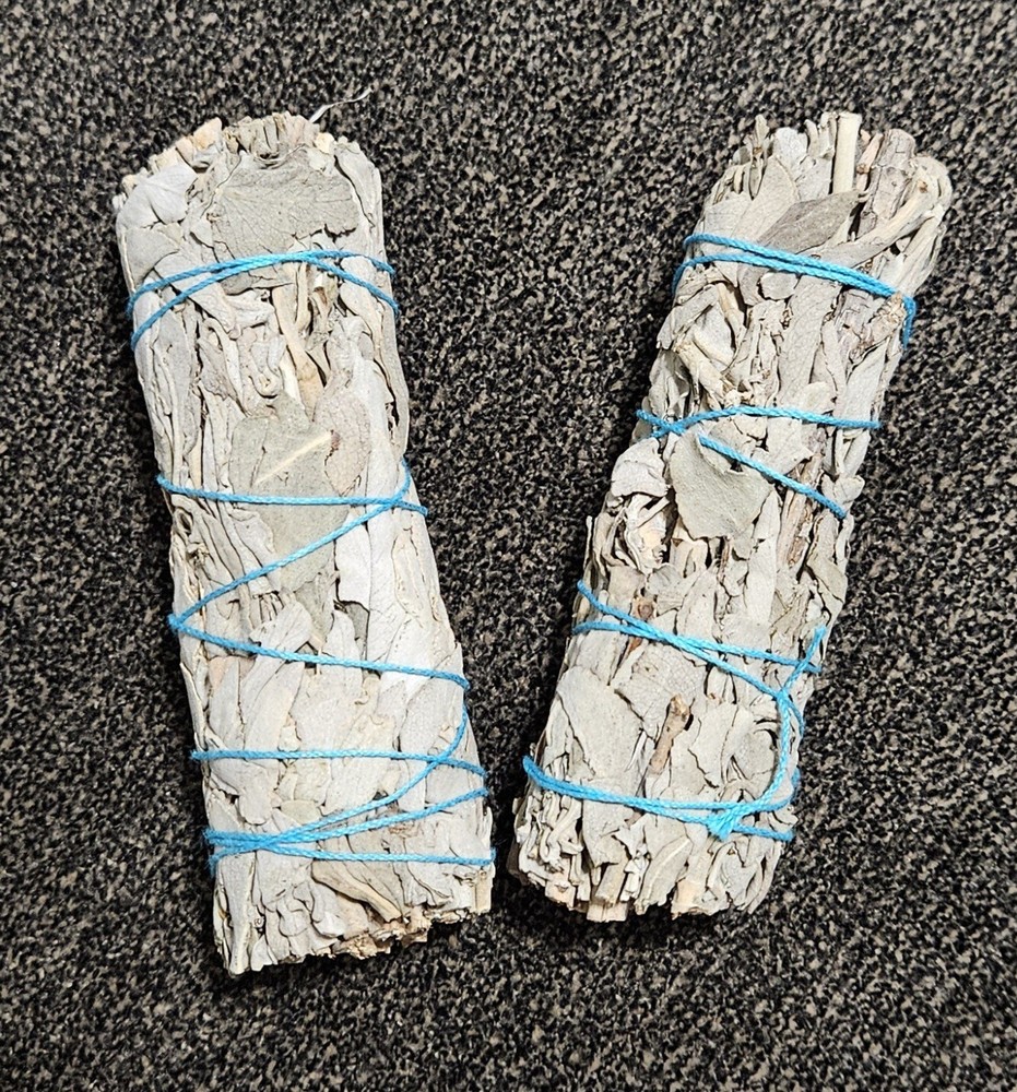 White Sage Smudge Bundle - 2 Pack  (4" White Sage Sticks)