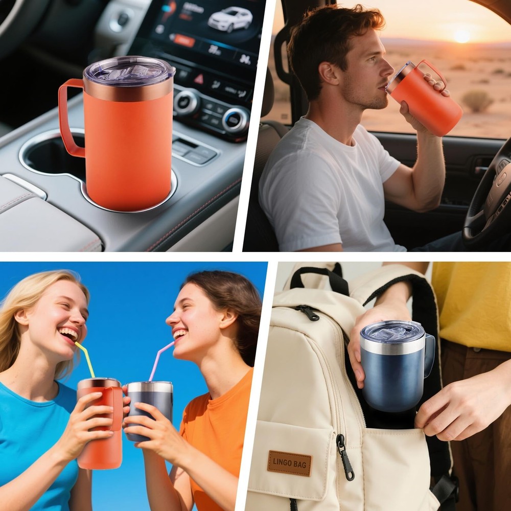 Replacement Lids Compatible with Stanley 12 oz & 24oz Camp Mug, 2Pa... Fast Ship