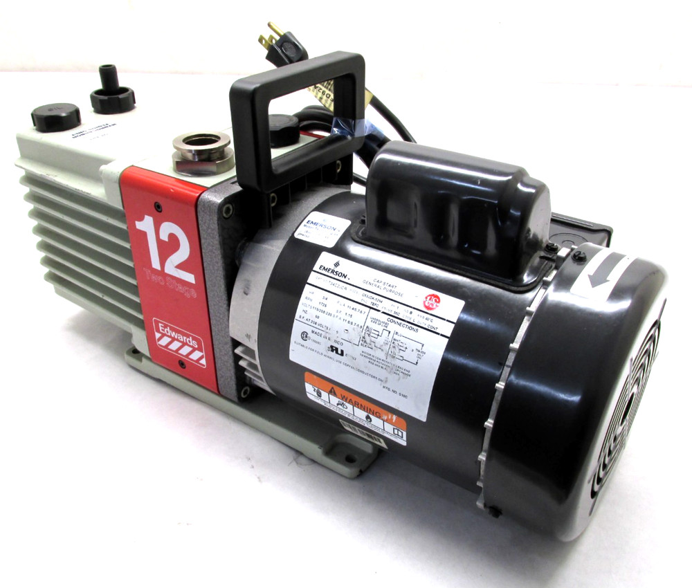 AS-IS! EDWARDS 2-STAGE ROTARY VANE VACUUM PUMP - #E2M-12