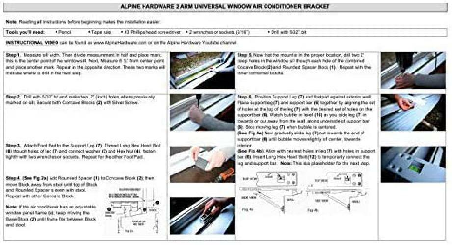 Window Air Conditioner Support Bracket Heavy Duty AC Unit Holder Mount Universal