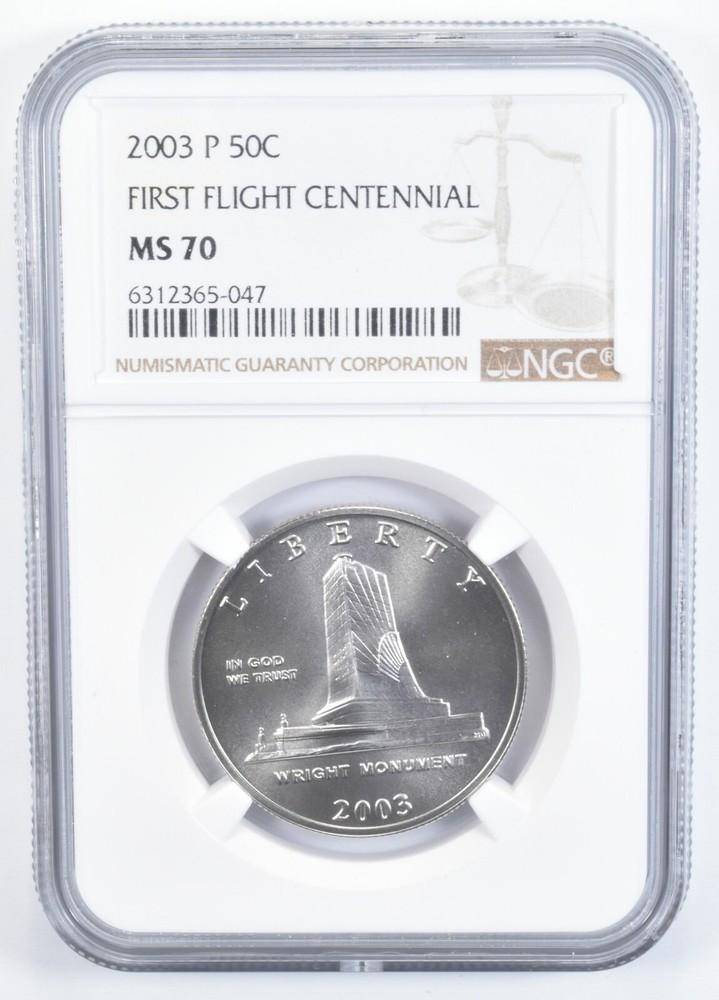 MS70 2003 P First Flight Commemorative Half Dollar NGC