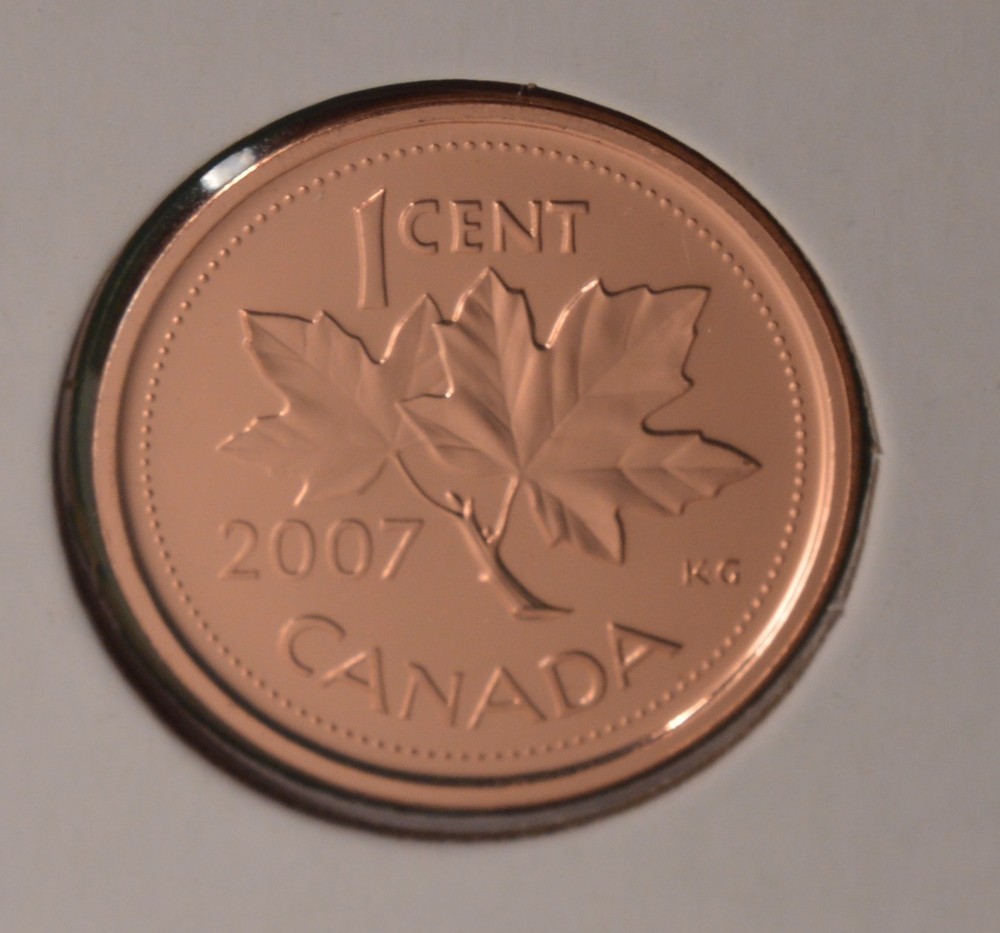 2007 Canada Penny - Proof Like (PL) Uncirculated From Set - 🇨🇦🇨🇦