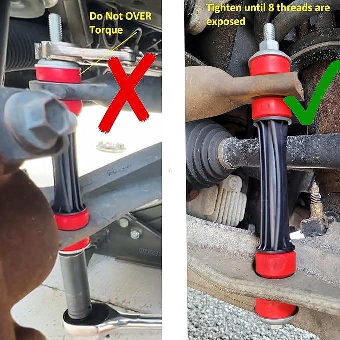 Suspension Dudes 4PC Front Sway Bar CODE RED Front Link & Bushing Kit