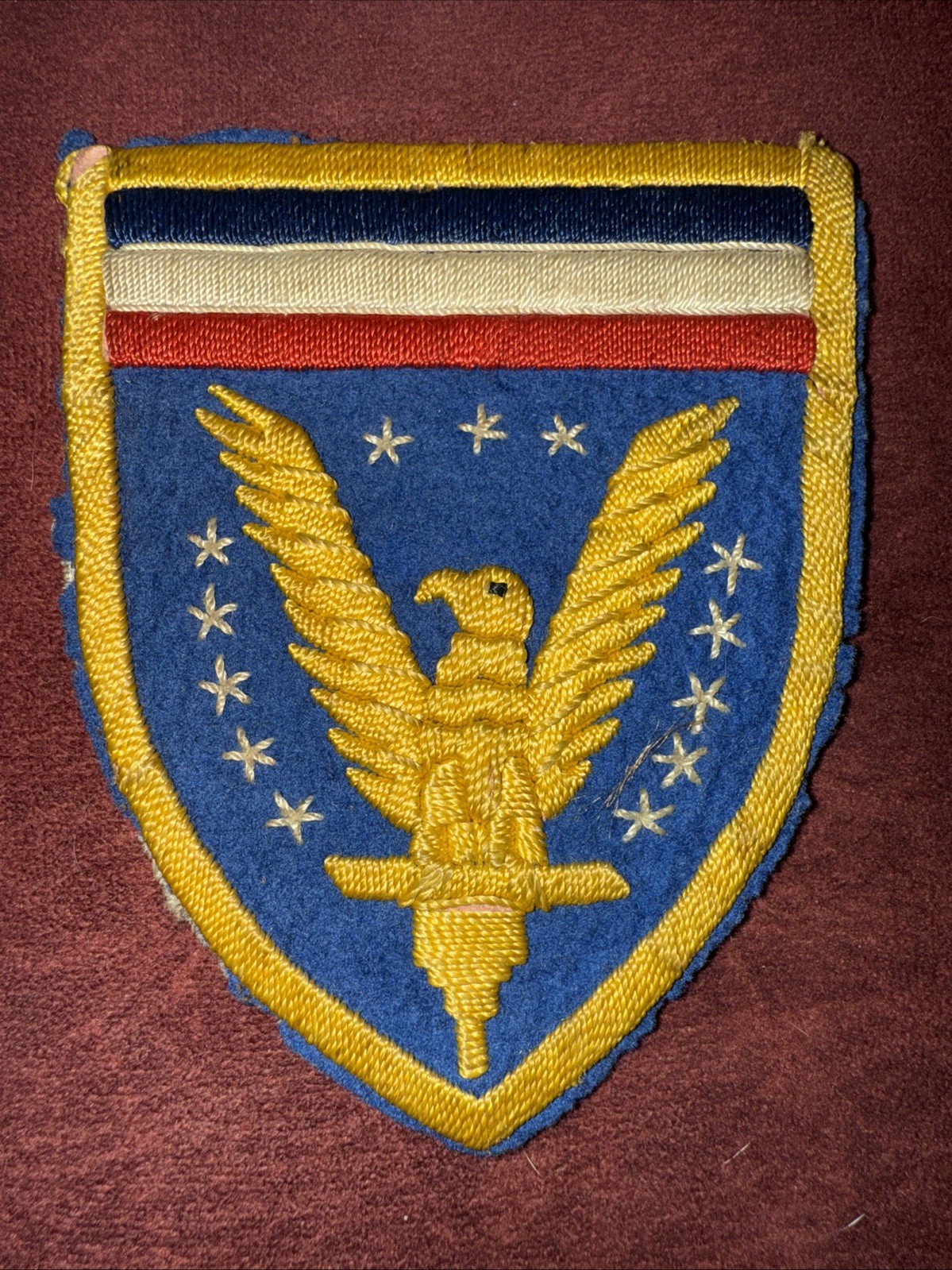 WW2 US ARMY EUROPEAN THEATER OF OPERATIONS PATCH - Theatre Made Likely English