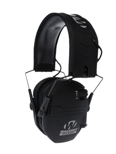 Slim Electronic Shooting Ear Muffs, Noise Cancelling, Adjustable Headband, Light
