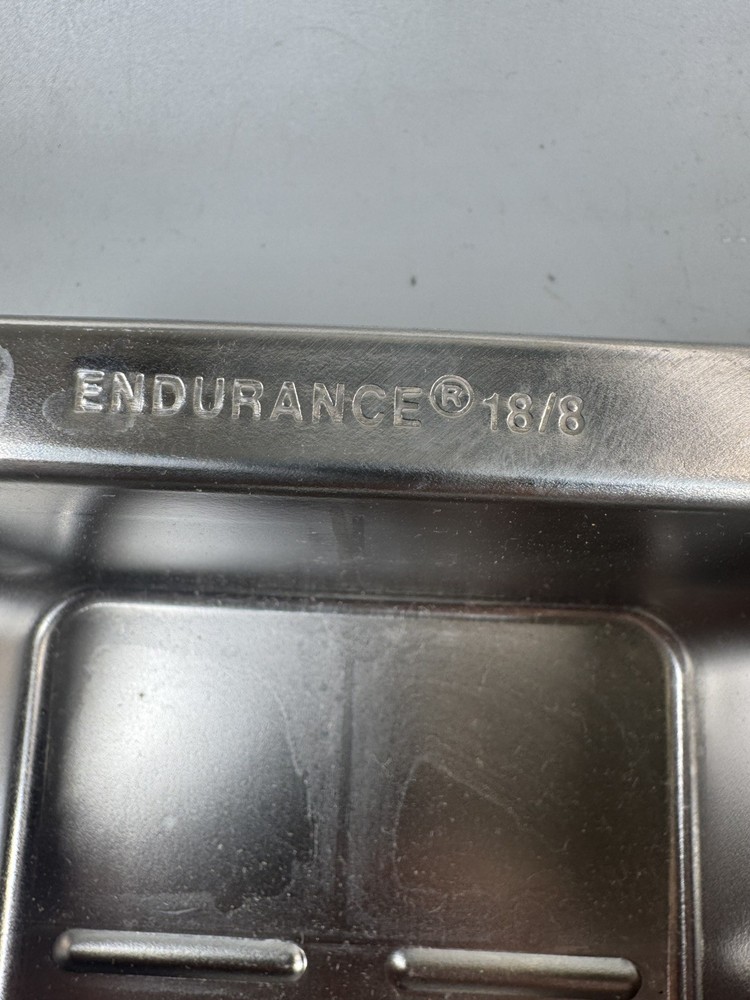 Endurance 18/8 Stainless Steel Ice Bin Insert w/ Divider & Handle